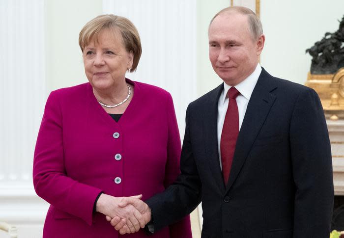 Angela Merkel und Wladimir Putin 