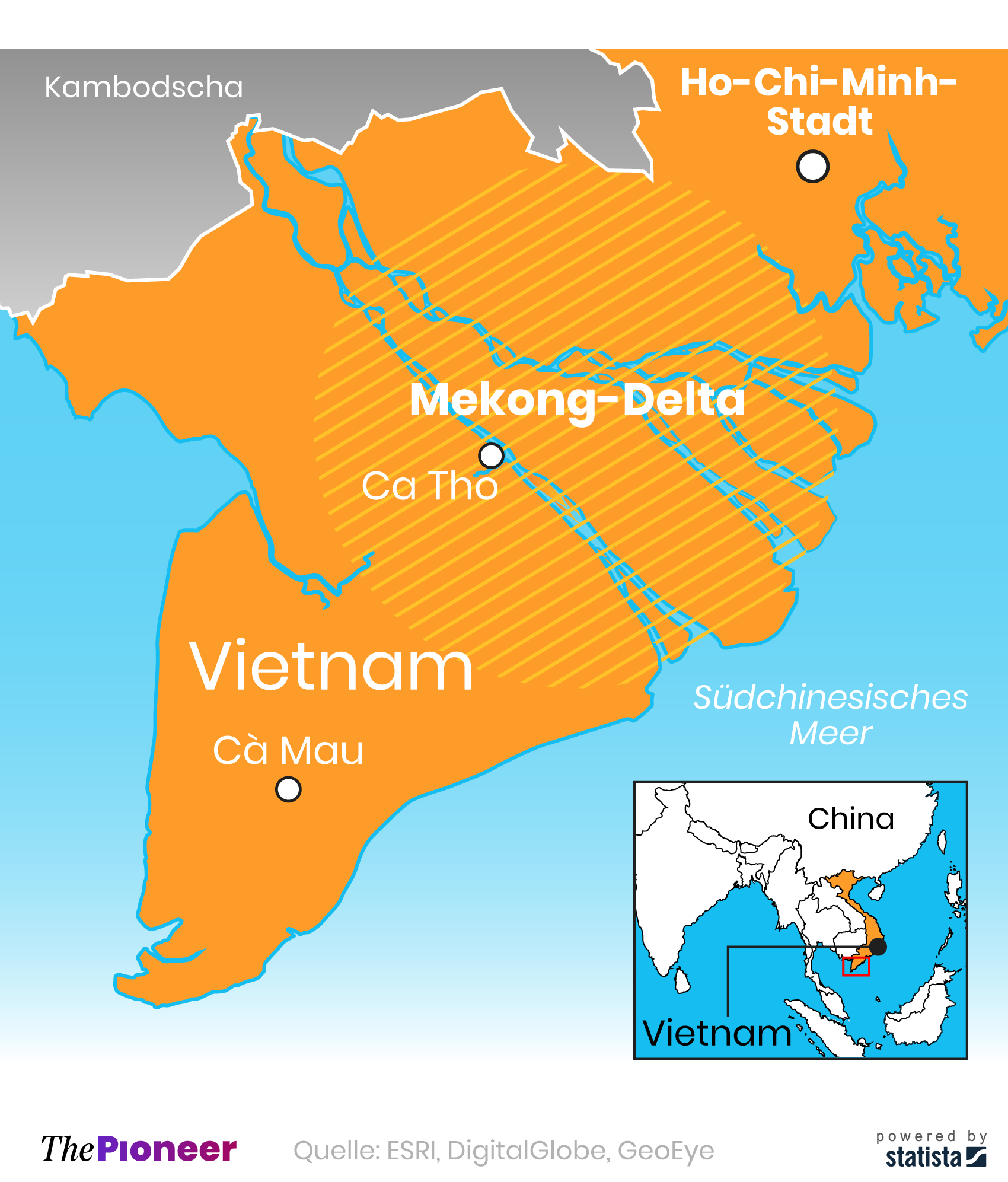  Darstellung des Mekong-Deltas in Vietnam