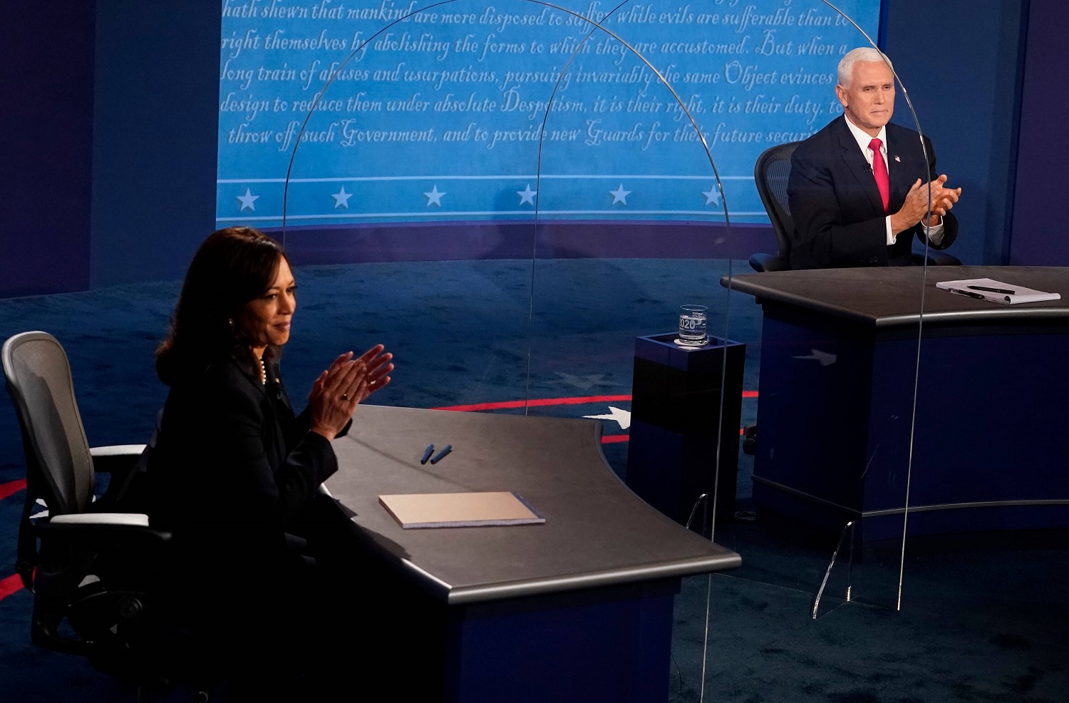 Kamala Harris und Mike Pence Debatte